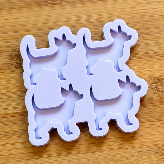 Chihuahua Silicone Mold with 4 cavities, made with Food Safe Silicone suitable for both food and craft projects