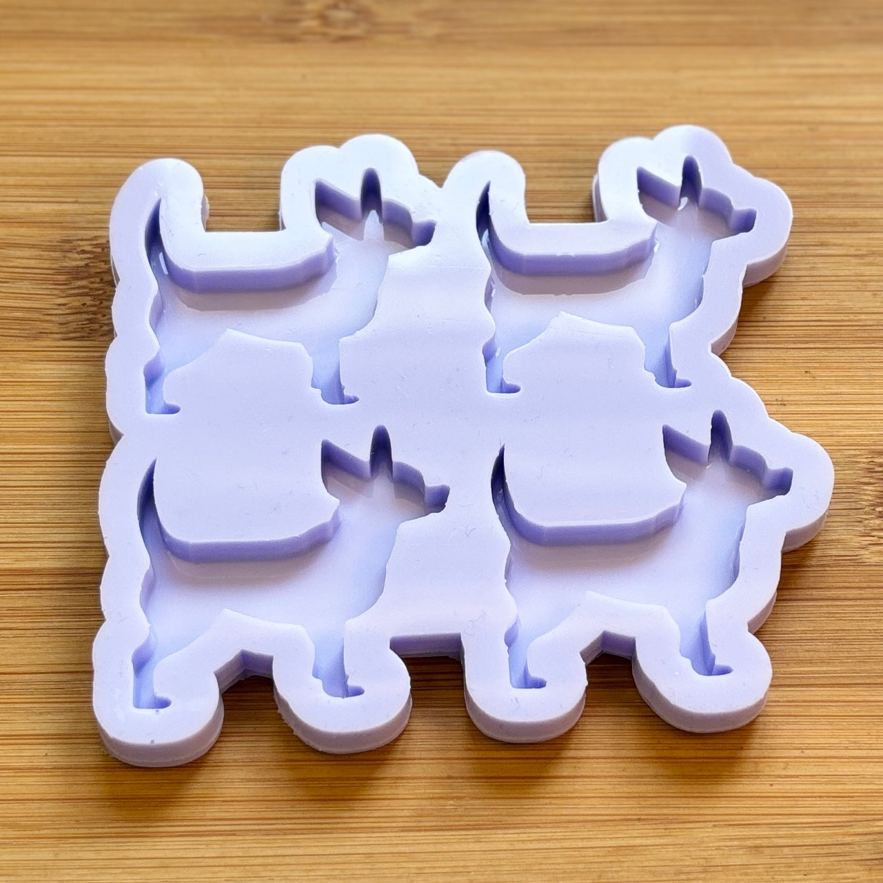 Chihuahua Silicone Mold with 4 cavities, made with Food Safe Silicone suitable for both food and craft projects