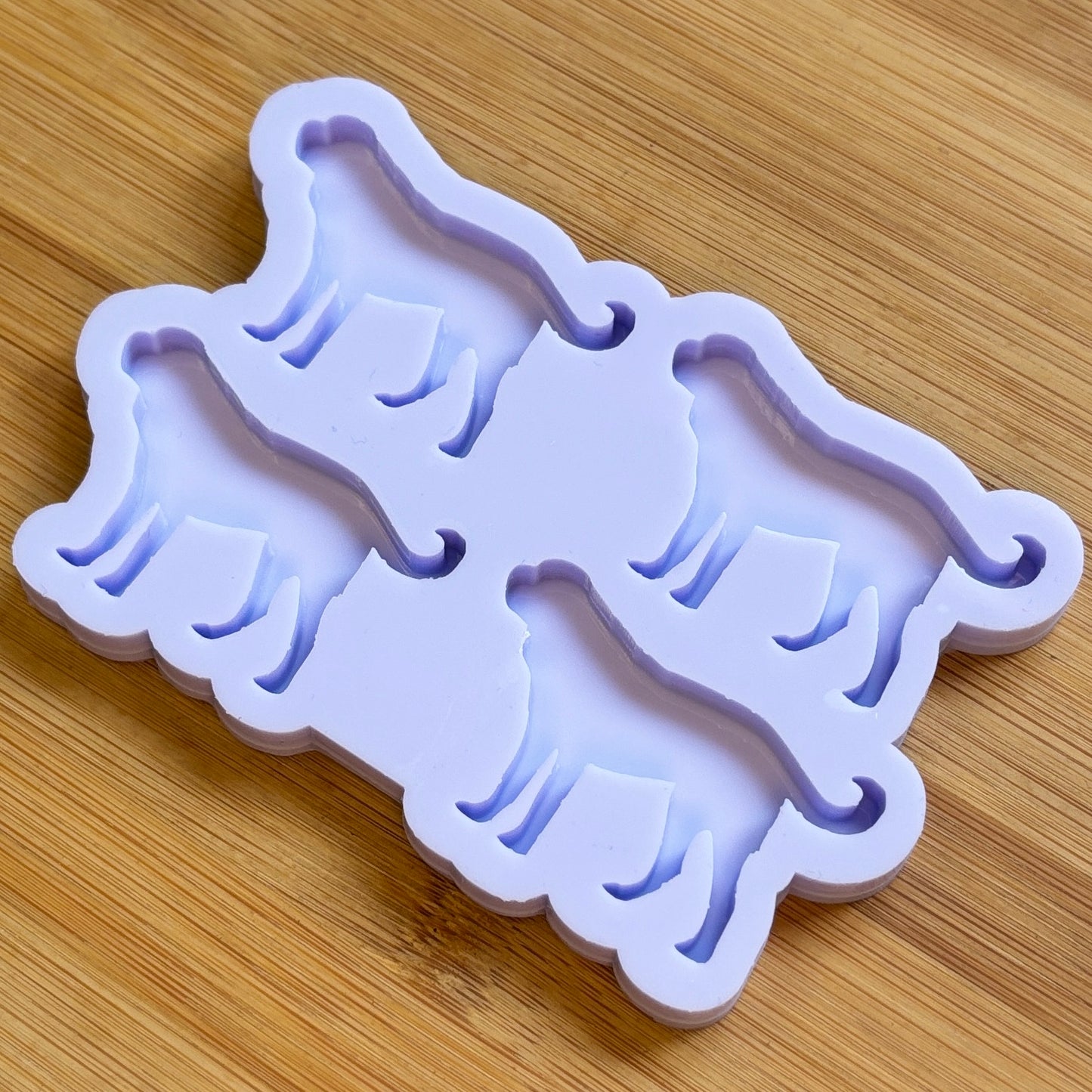 Saint Bernard Dog Silicone Mold with 4 cavities, made with Food Safe Silicone suitable for both food and craft projects