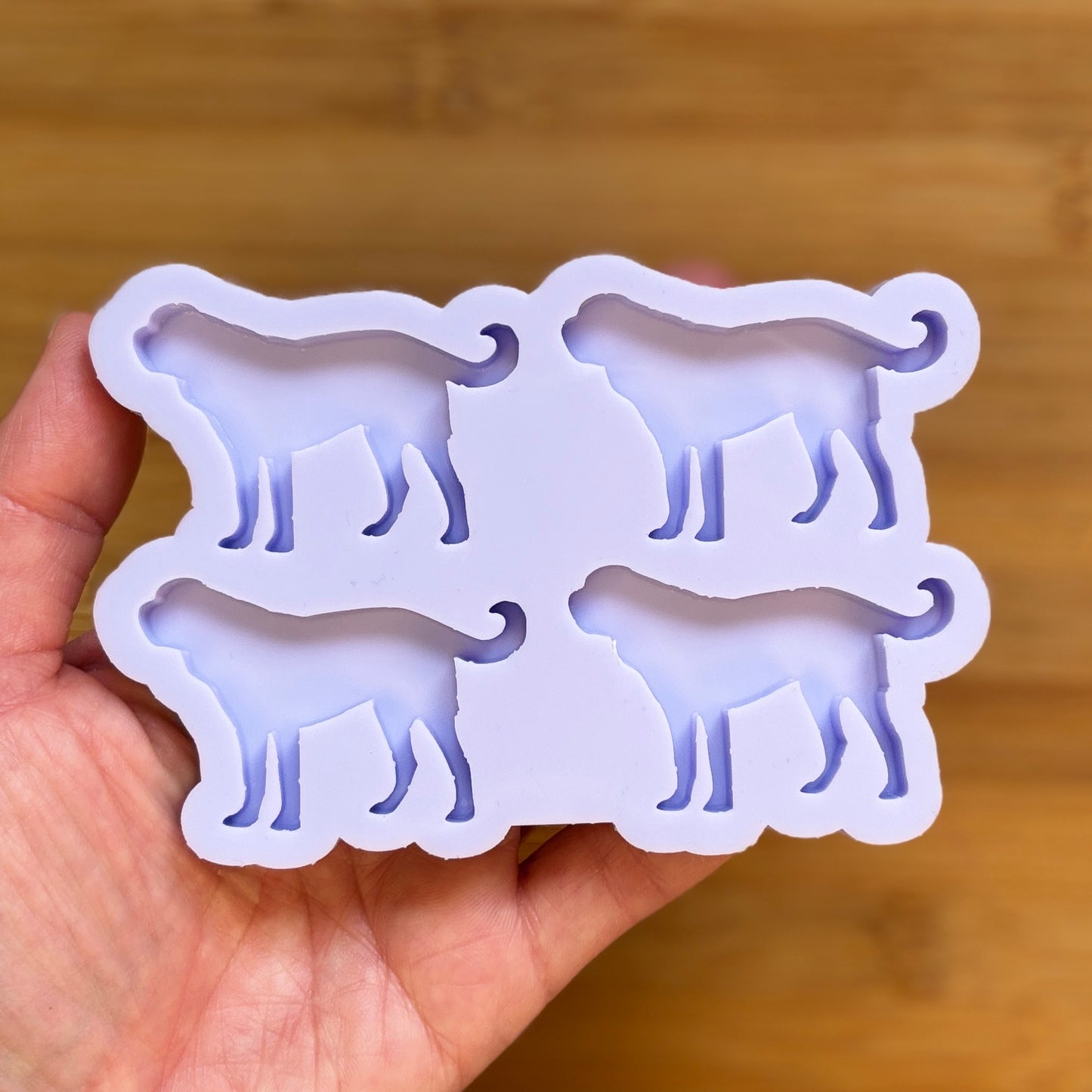 Saint Bernard Dog Silicone Mold with 4 cavities, made with Food Safe Silicone suitable for both food and craft projects