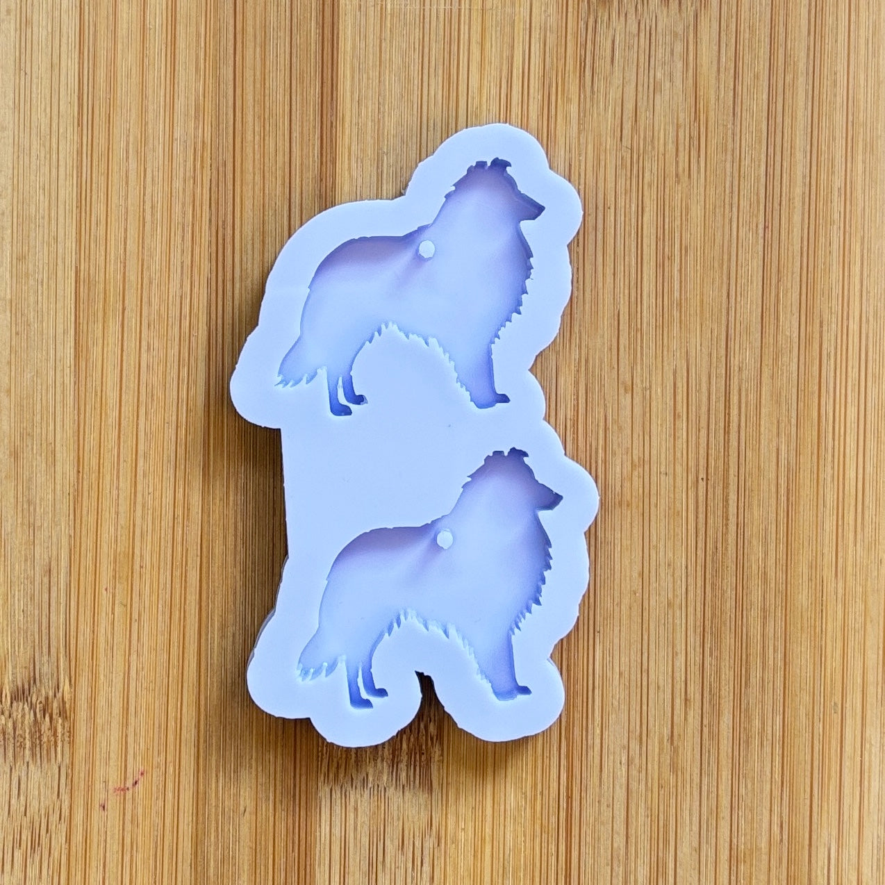 Sheltie Silicone Mold with 2 cavities of 4 cm each, made with Food Safe Silicone suitable for both food and craft projects