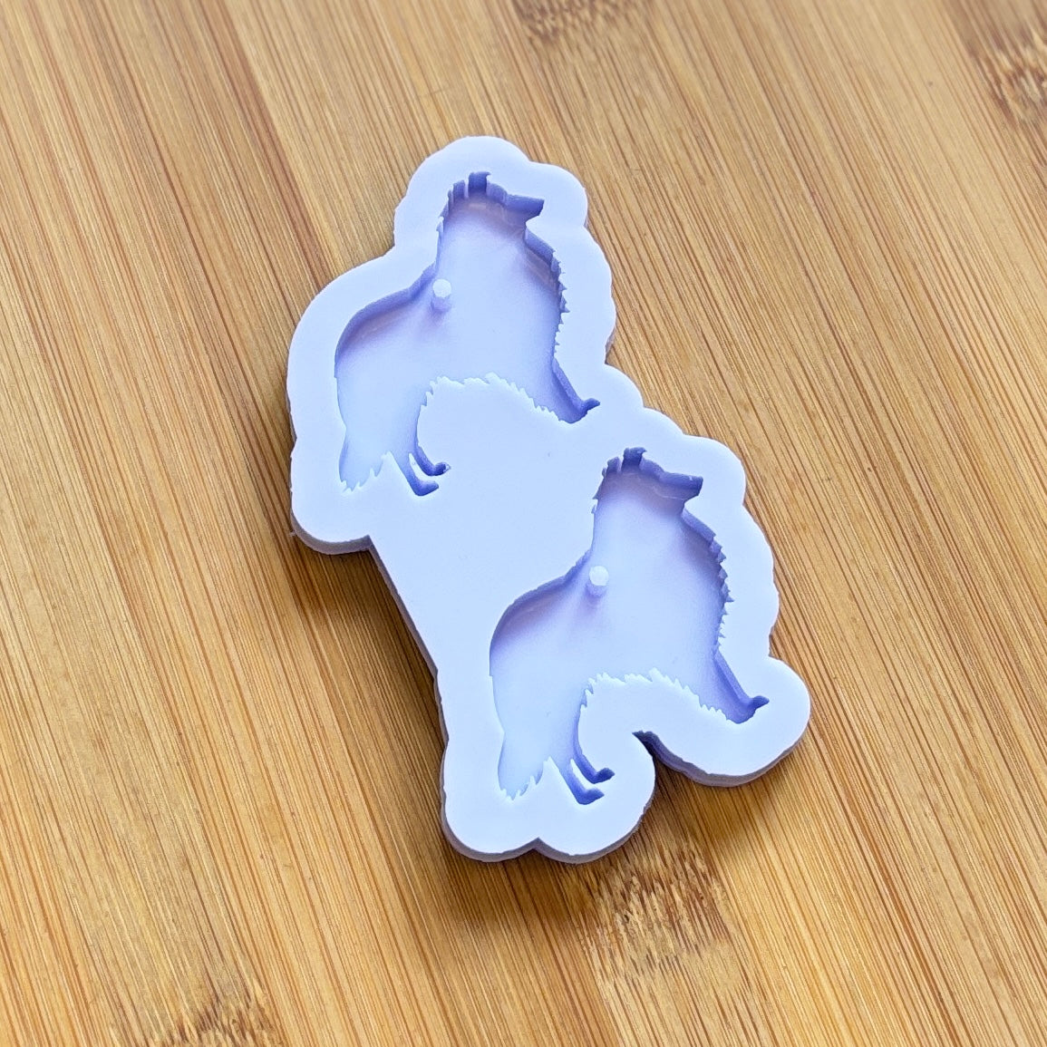 Sheltie Silicone Mold with 2 cavities of 4 cm each, made with Food Safe Silicone suitable for both food and craft projects