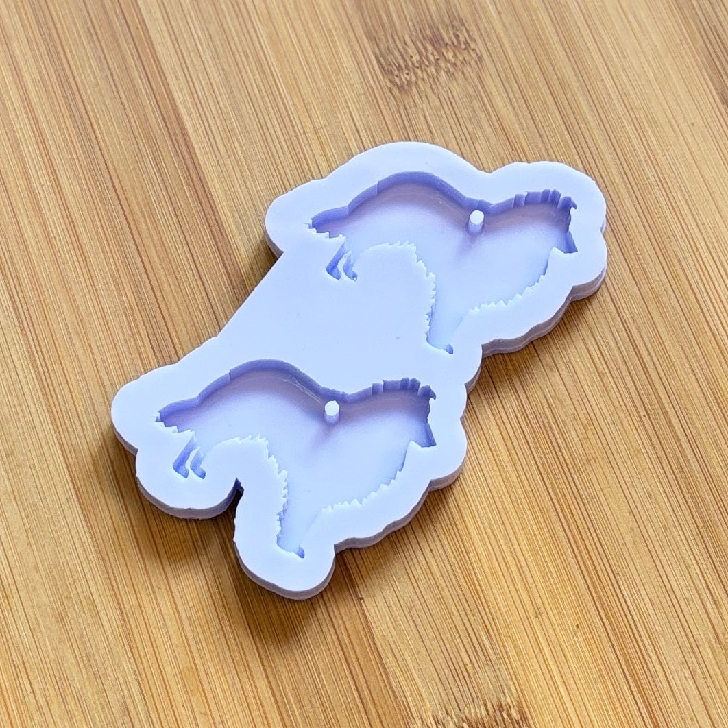 Sheltie Silicone Mold with 2 cavities of 4 cm each, made with Food Safe Silicone suitable for both food and craft projects