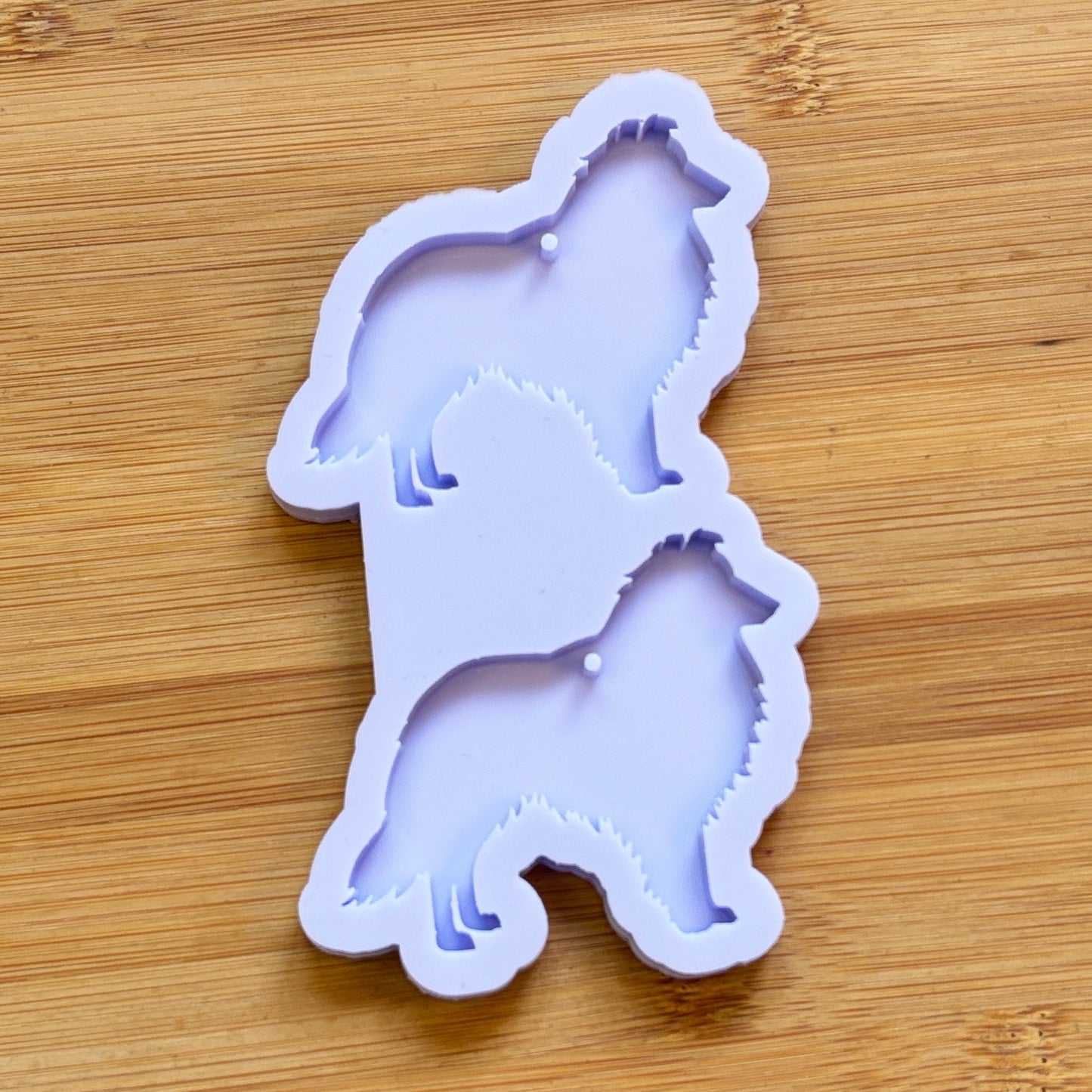 Sheltie Silicone Mold with 2 cavities of 6 cm each, made with Food Safe Silicone suitable for both food and craft projects