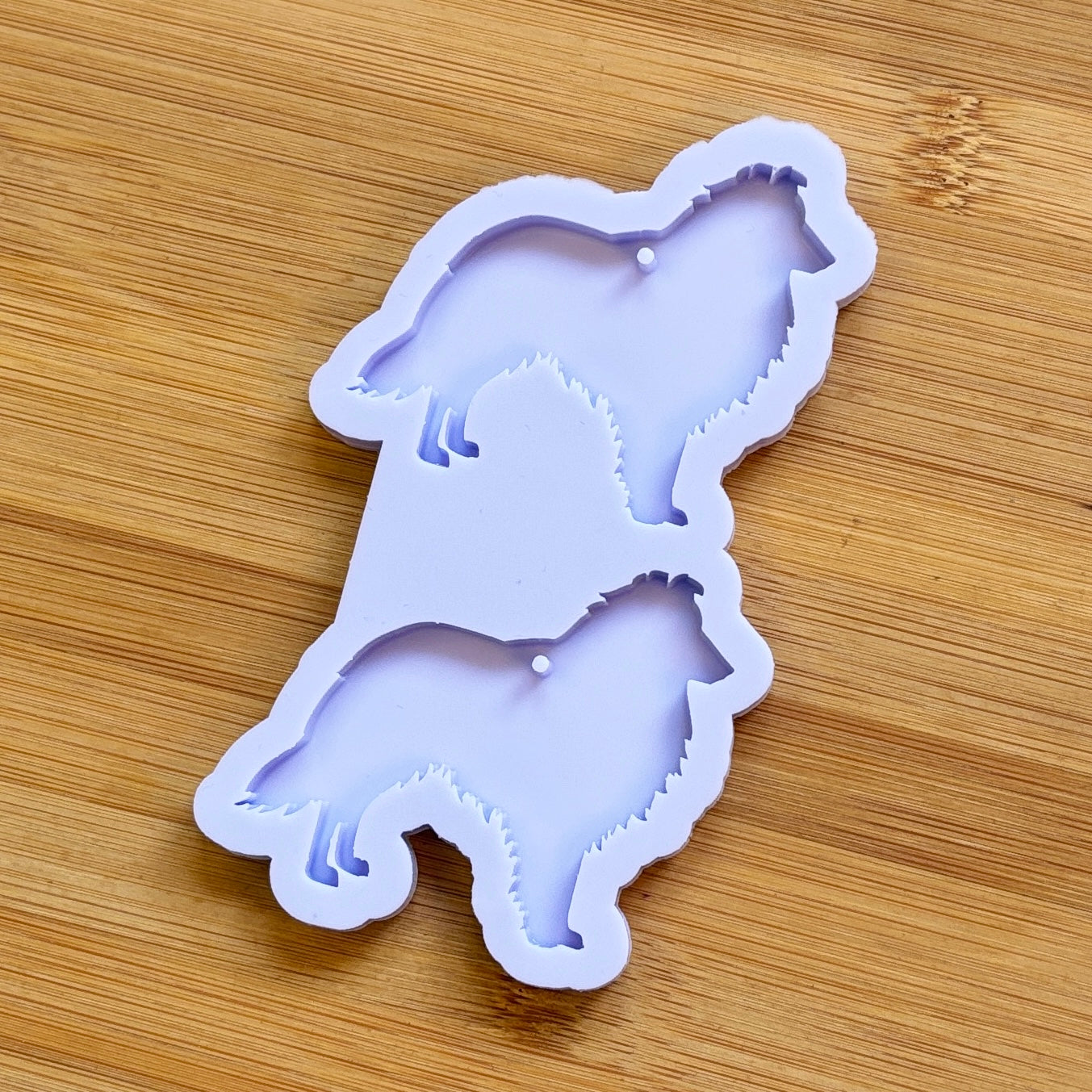 Sheltie Silicone Mold with 2 cavities of 6 cm each, made with Food Safe Silicone suitable for both food and craft projects