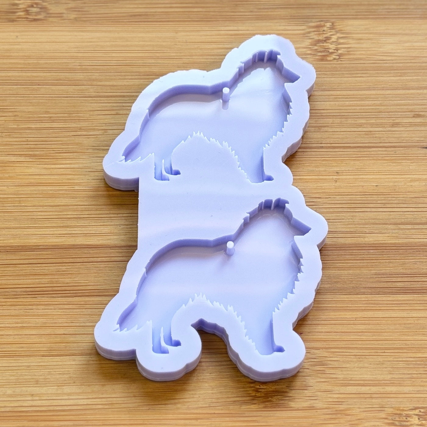 Sheltie Silicone Mold with 2 cavities of 6 cm each, made with Food Safe Silicone suitable for both food and craft projects