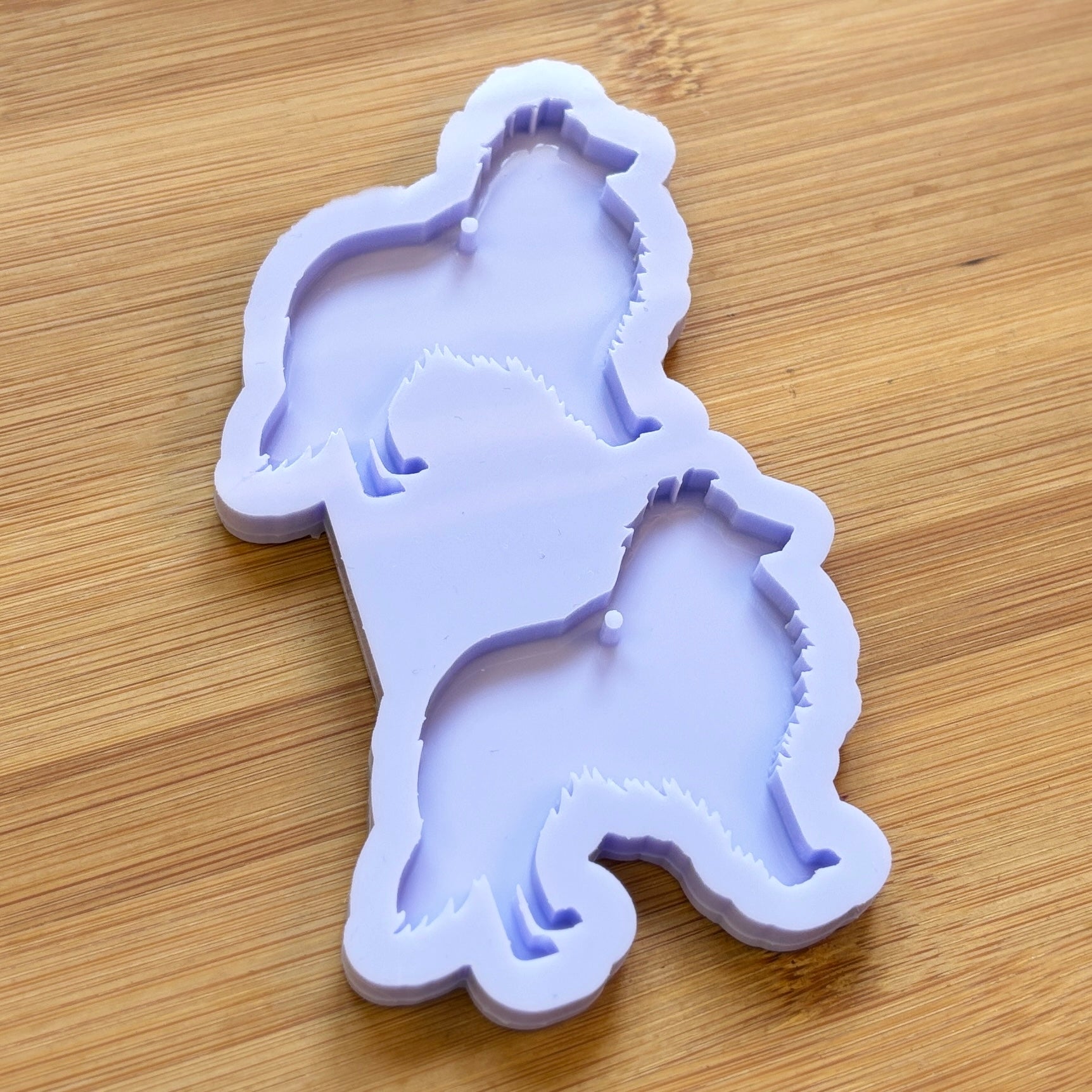 Sheltie Silicone Mold with 2 cavities of 6 cm each, made with Food Safe Silicone suitable for both food and craft projects