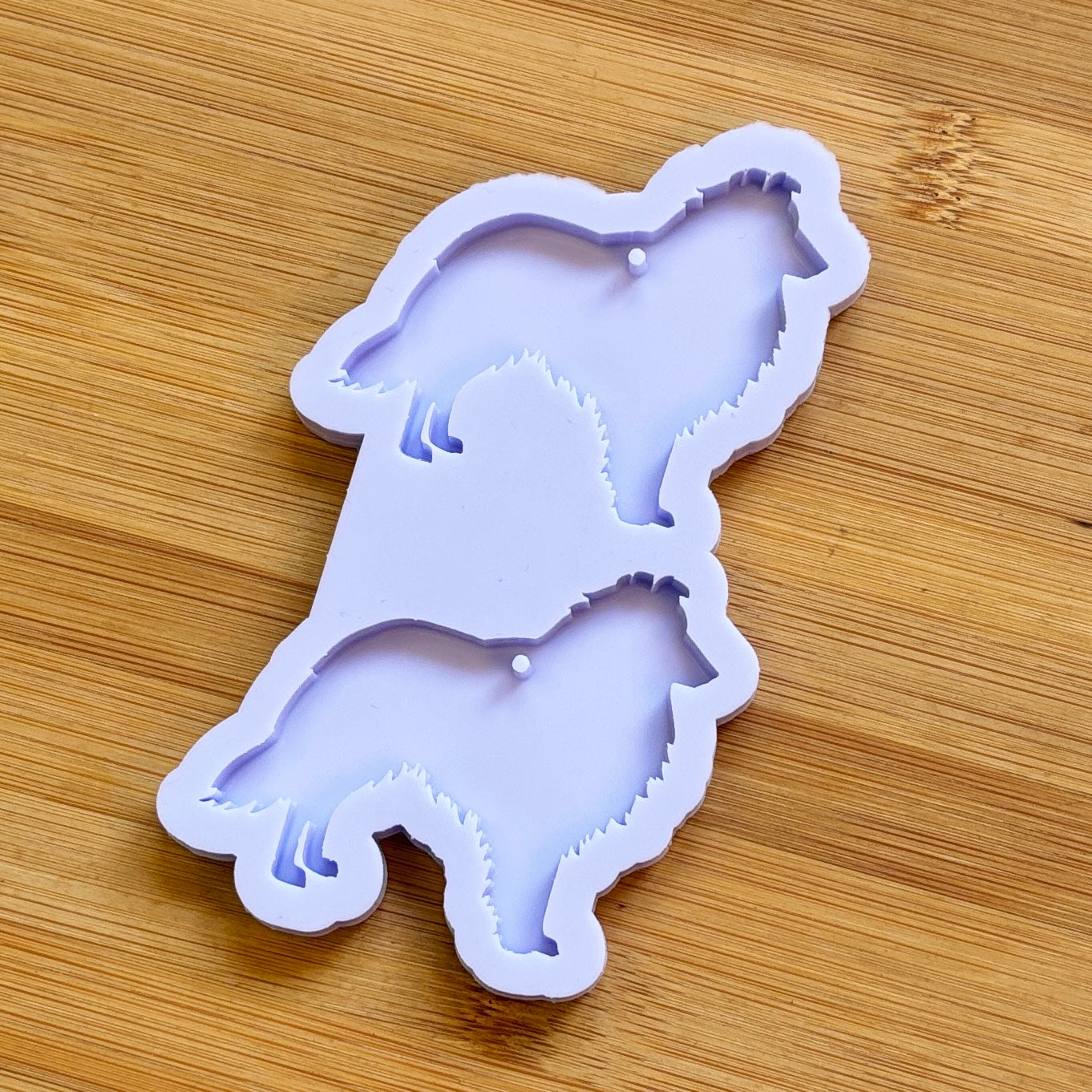 Sheltie Silicone Mold with 2 cavities of 6 cm each, made with Food Safe Silicone suitable for both food and craft projects