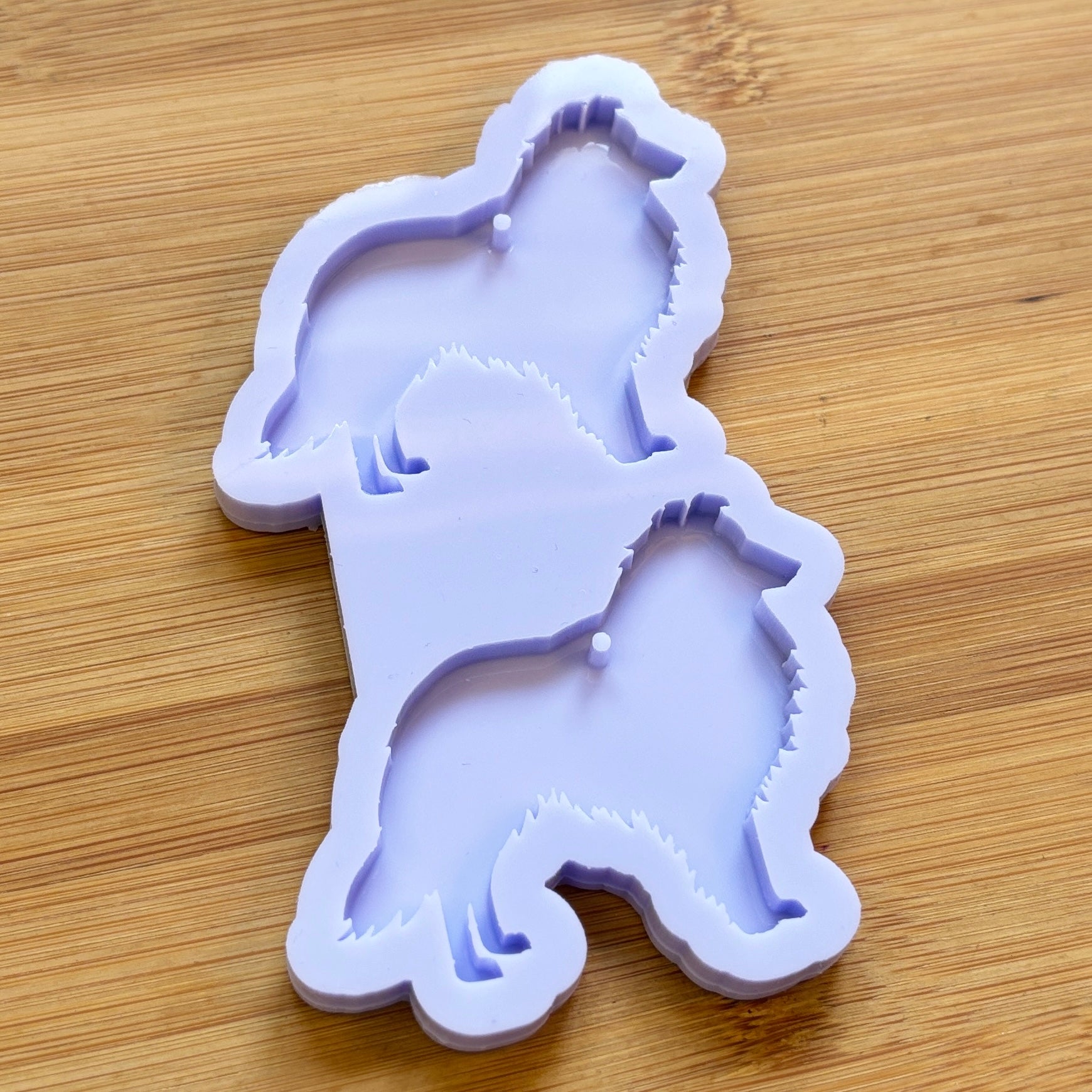 Sheltie Silicone Mold with 2 cavities of 6 cm each, made with Food Safe Silicone suitable for both food and craft projects