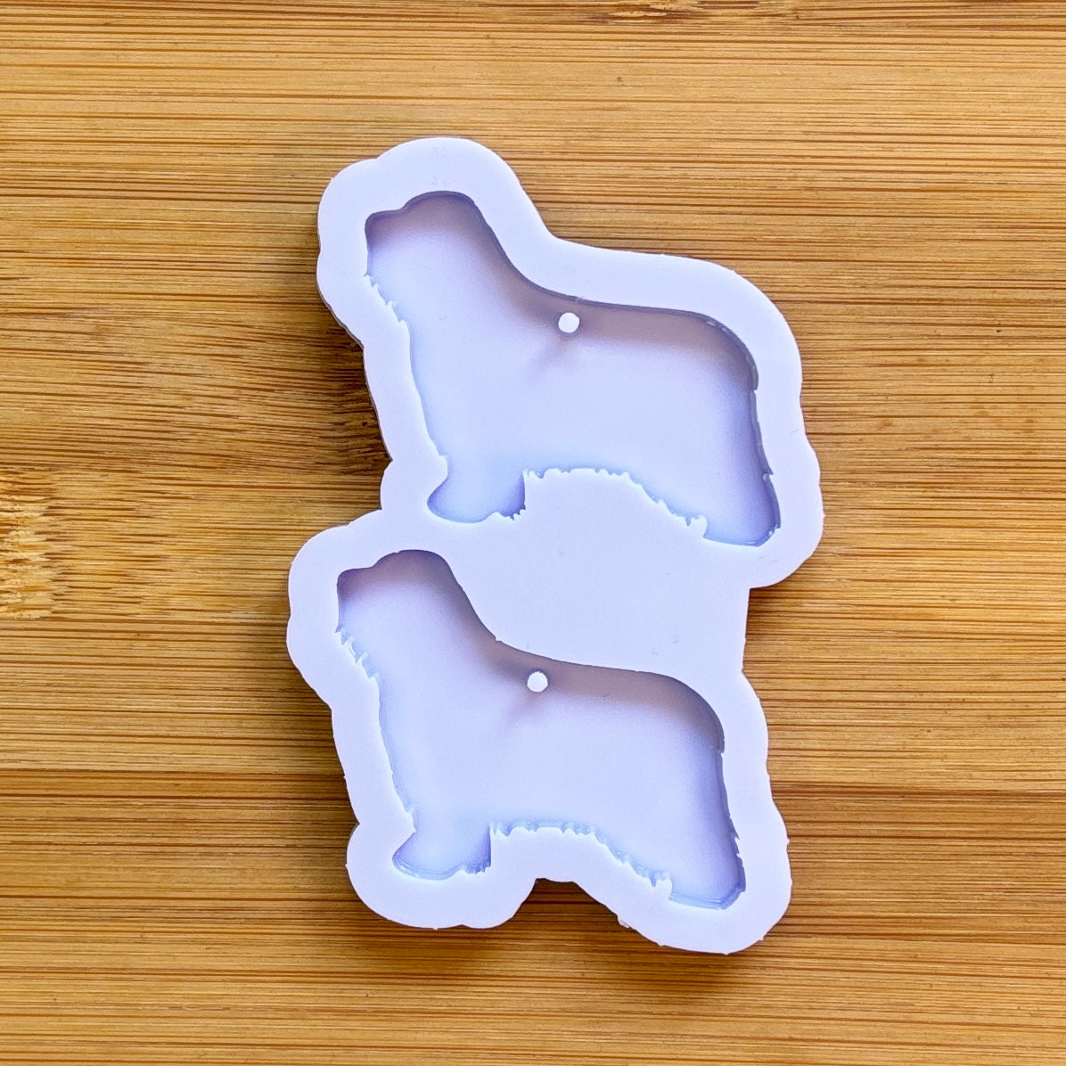 Old English Sheepdog Silicone Mold with 2 cavities, made with Food Safe Silicone suitable for both food and craft projects