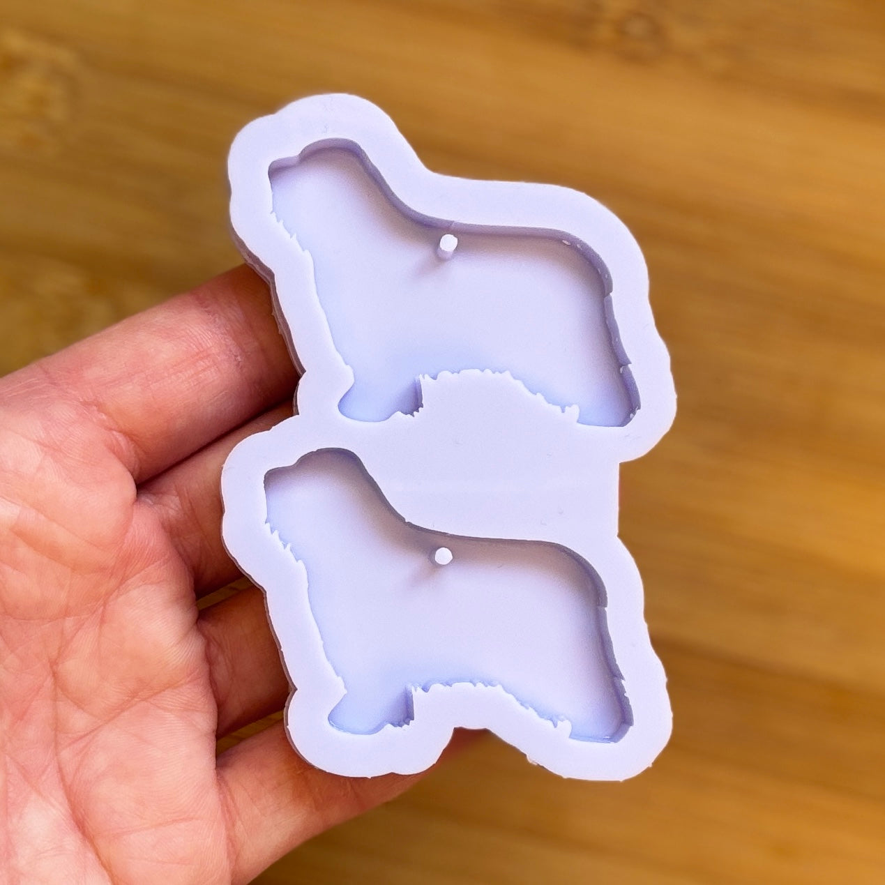 Old English Sheepdog Silicone Mold with 2 cavities, made with Food Safe Silicone suitable for both food and craft projects