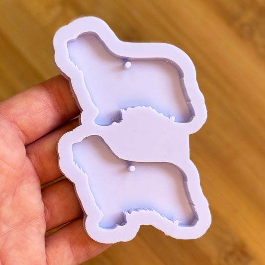 Old English Sheepdog Silicone Mold with 2 cavities, made with Food Safe Silicone suitable for both food and craft projects