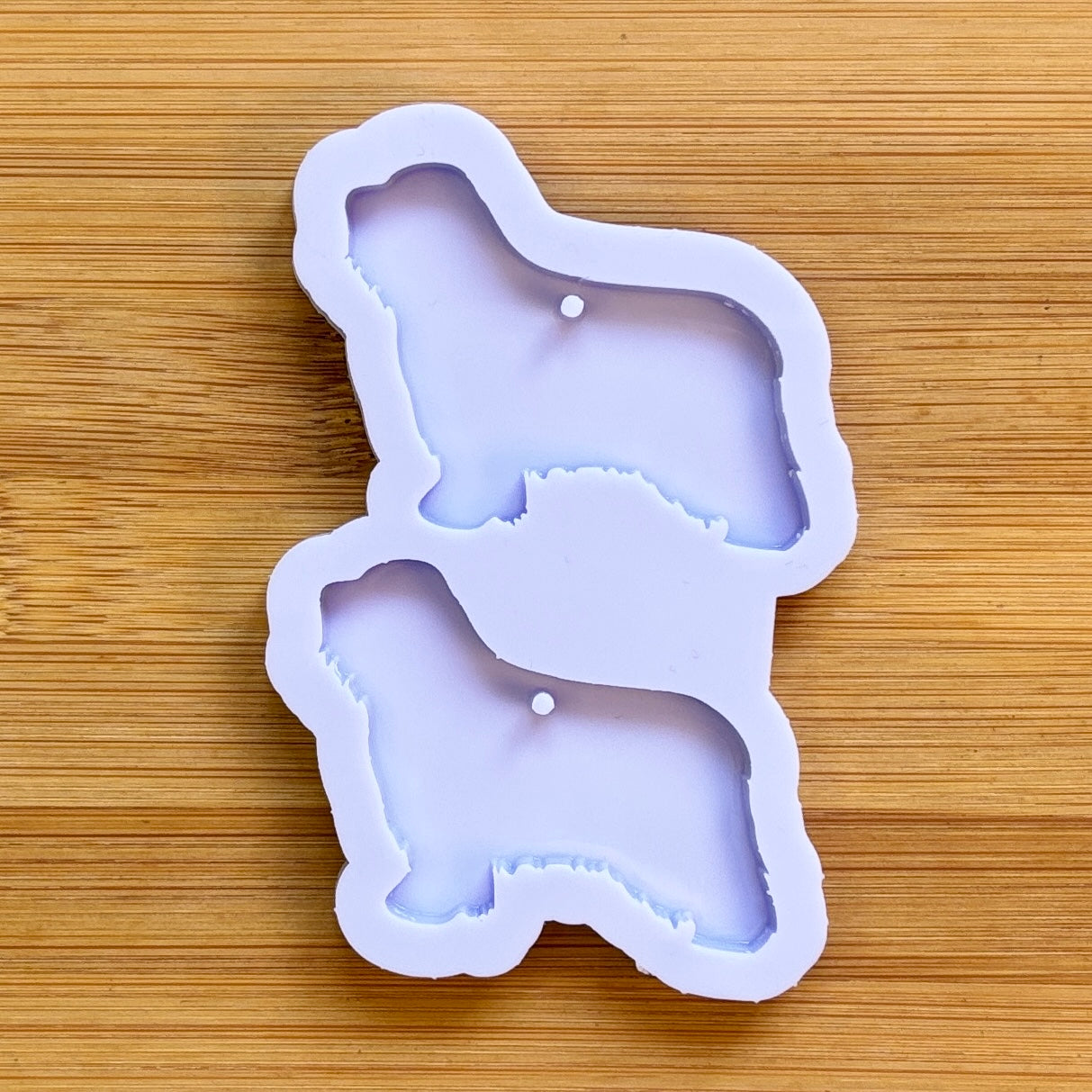 Old English Sheepdog Silicone Mold with 2 cavities, made with Food Safe Silicone suitable for both food and craft projects