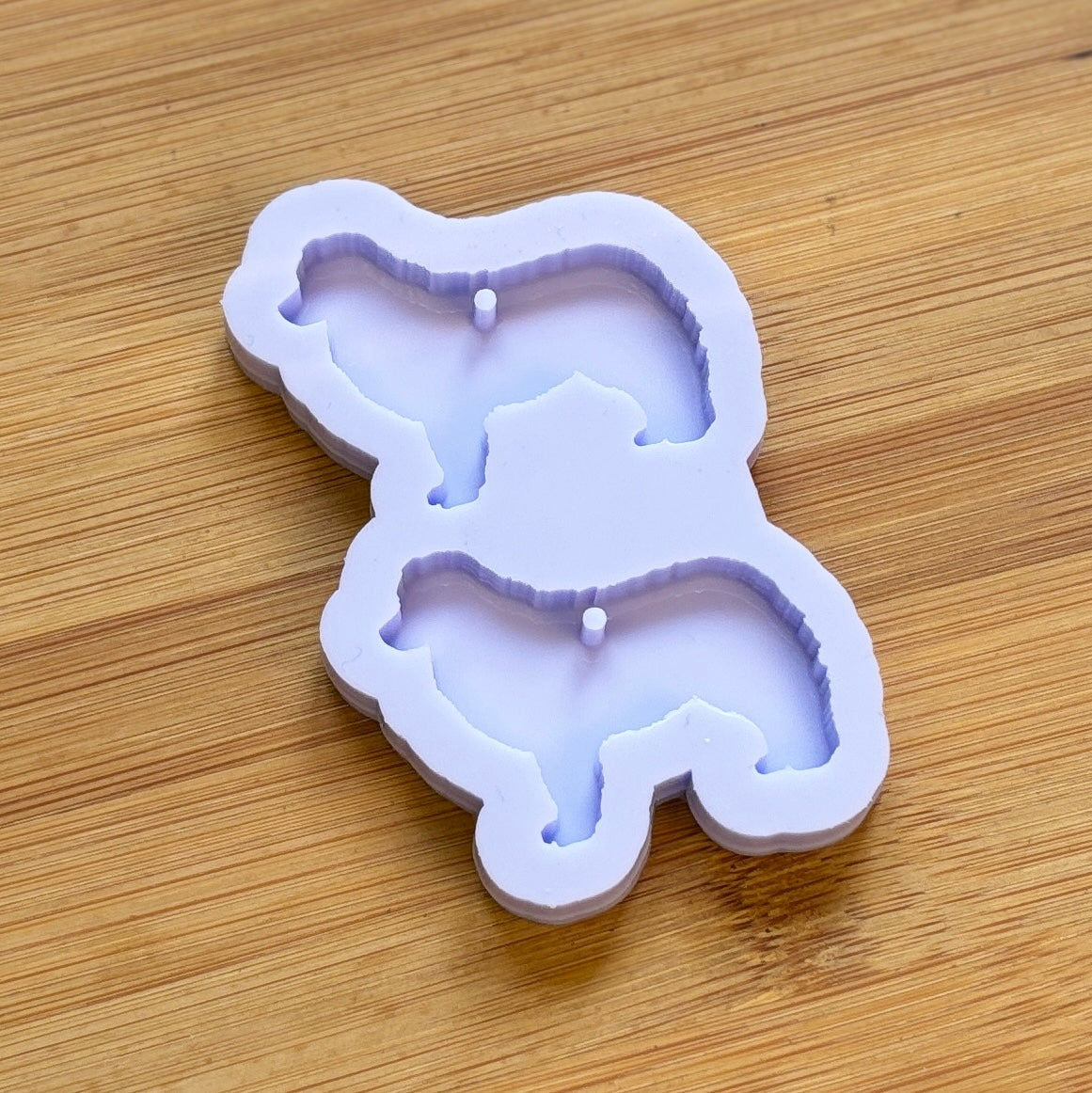 Miniature American Shepherd Silicone Mold with 2 cavities of 4 cm each, made with Food Safe Silicone suitable for both food and craft projects