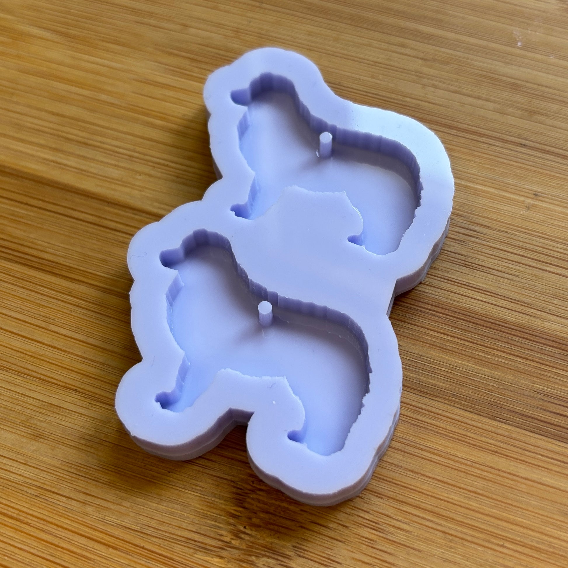 Miniature American Shepherd Silicone Mold with 2 cavities of 4 cm each, made with Food Safe Silicone suitable for both food and craft projects