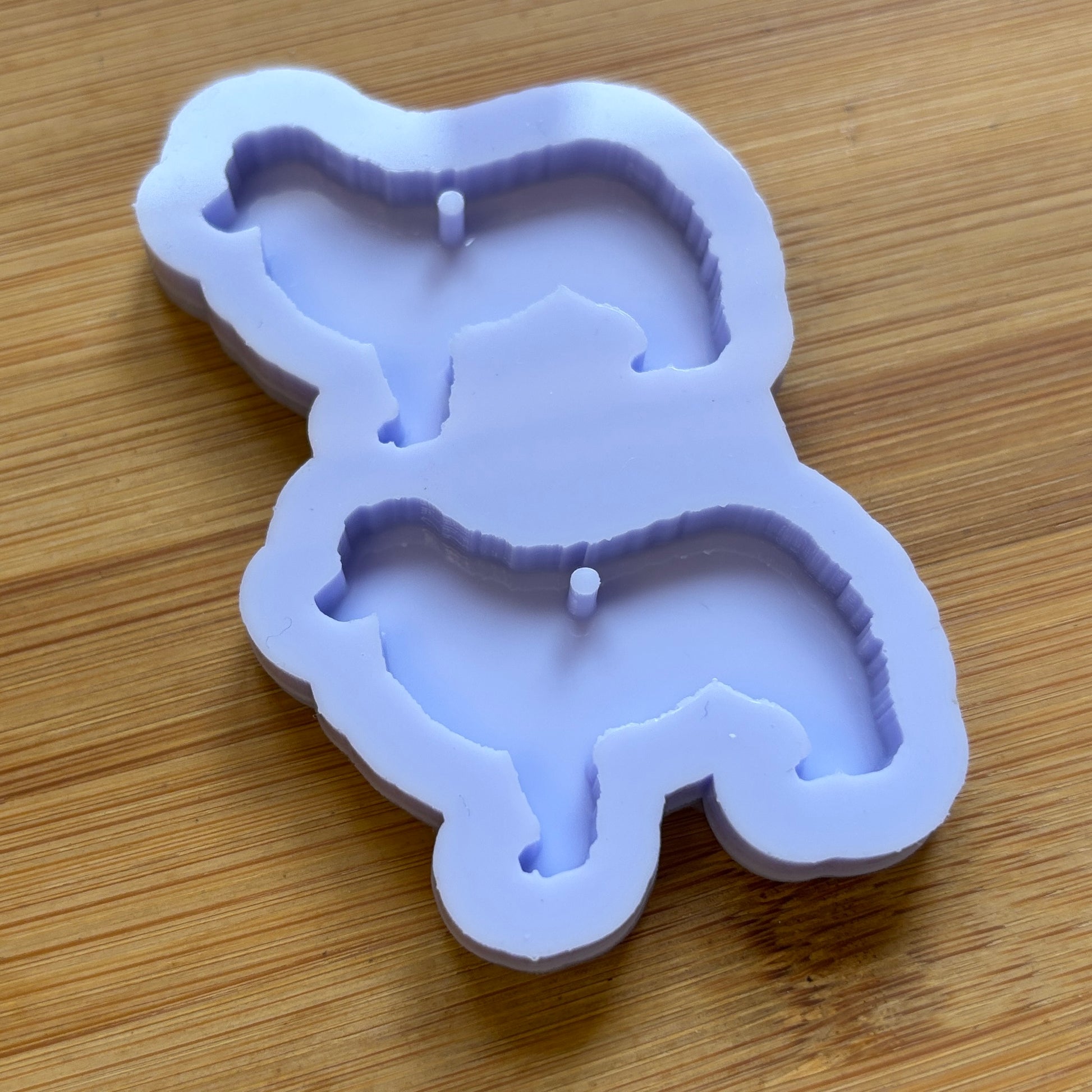 Miniature American Shepherd Silicone Mold with 2 cavities of 4 cm each, made with Food Safe Silicone suitable for both food and craft projects