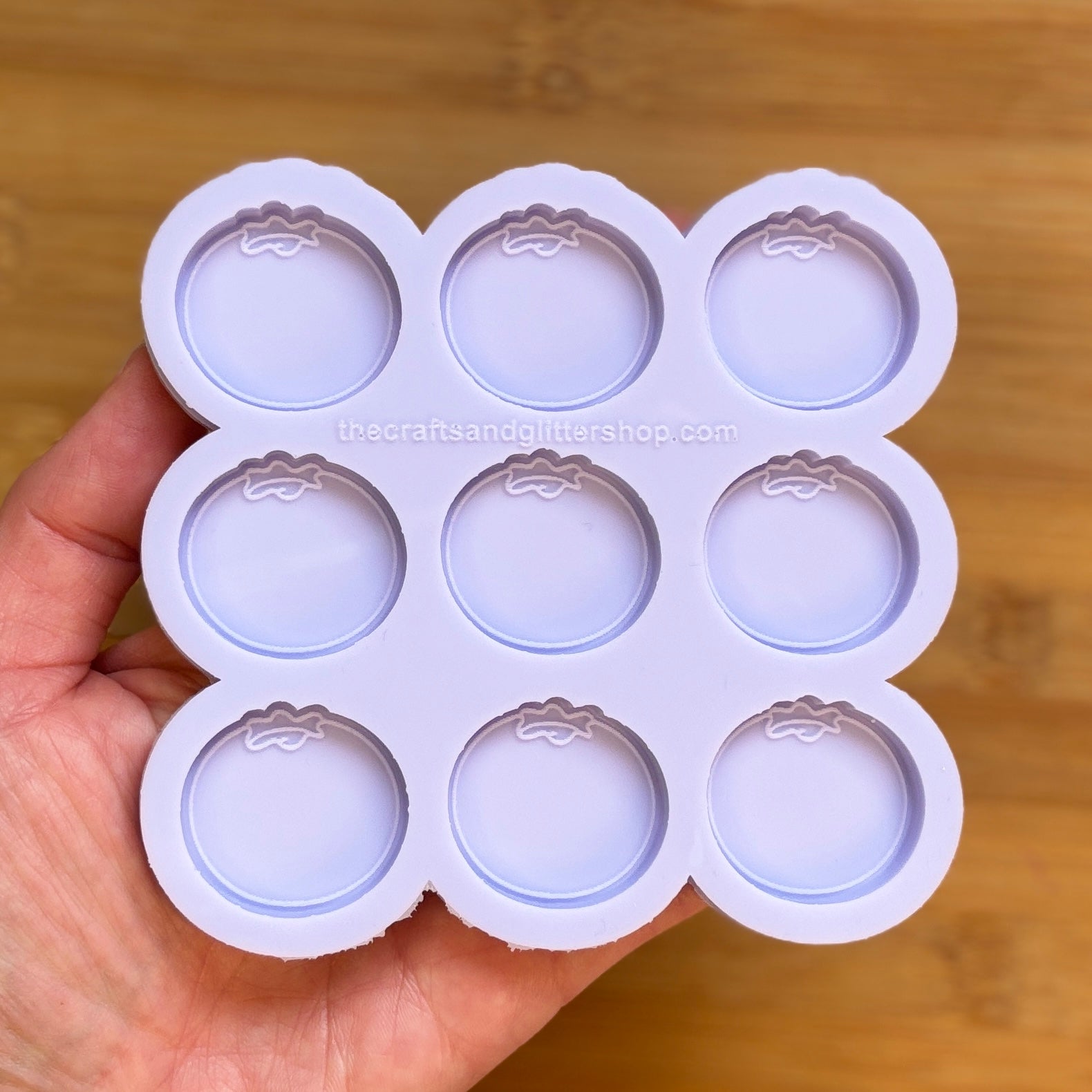 Blueberry Silicone Mold with 9 cavities, made with Food Safe Silicone suitable for both food and craft projects