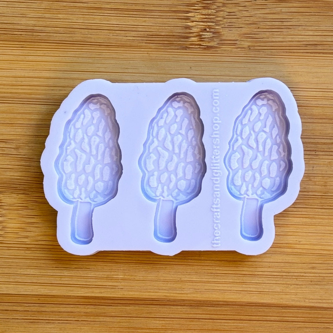 Morel Mushroom Silicone Mold with 3 cavities, made with Food Safe Silicone suitable for both food and craft projects