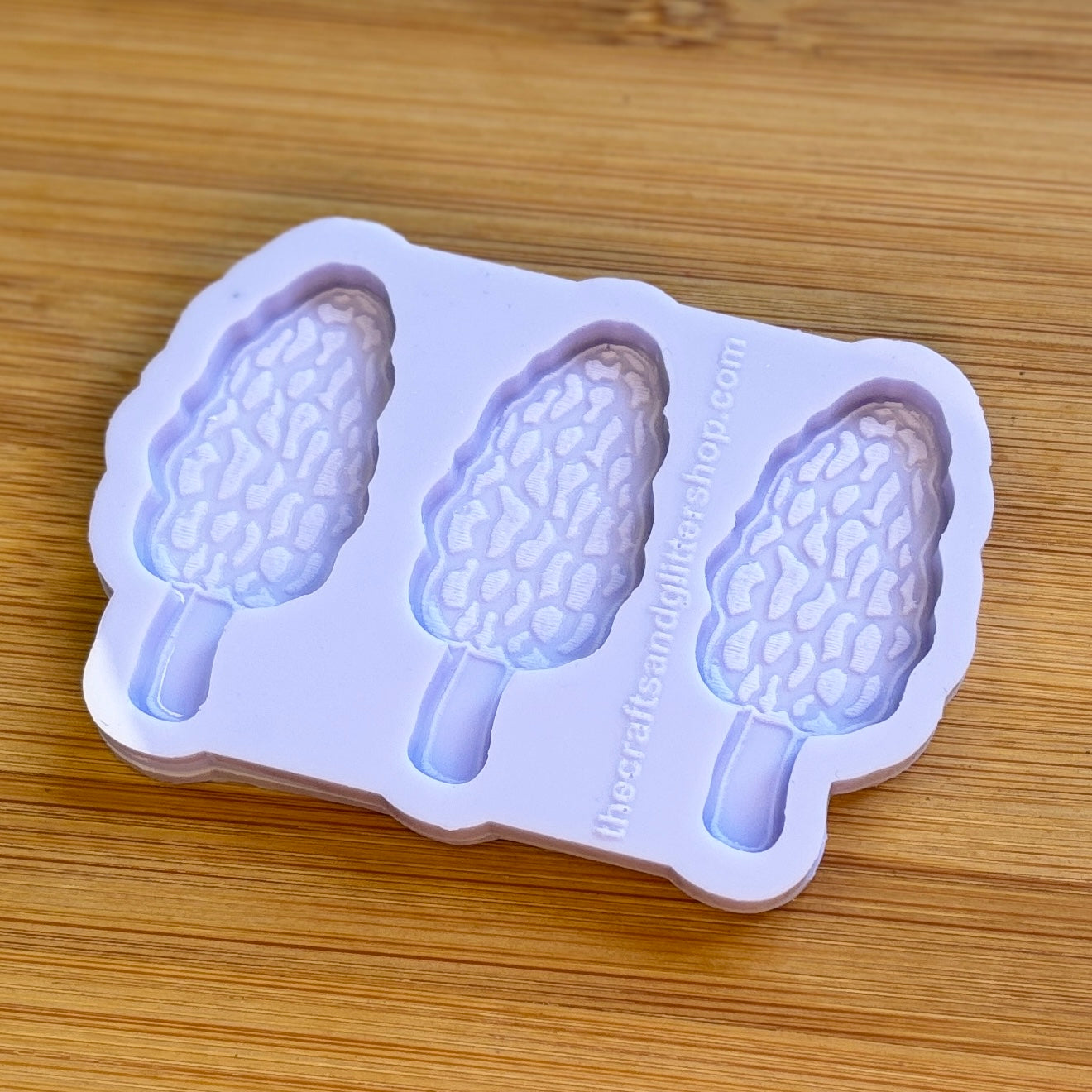Morel Mushroom Silicone Mold with 3 cavities, made with Food Safe Silicone suitable for both food and craft projects
