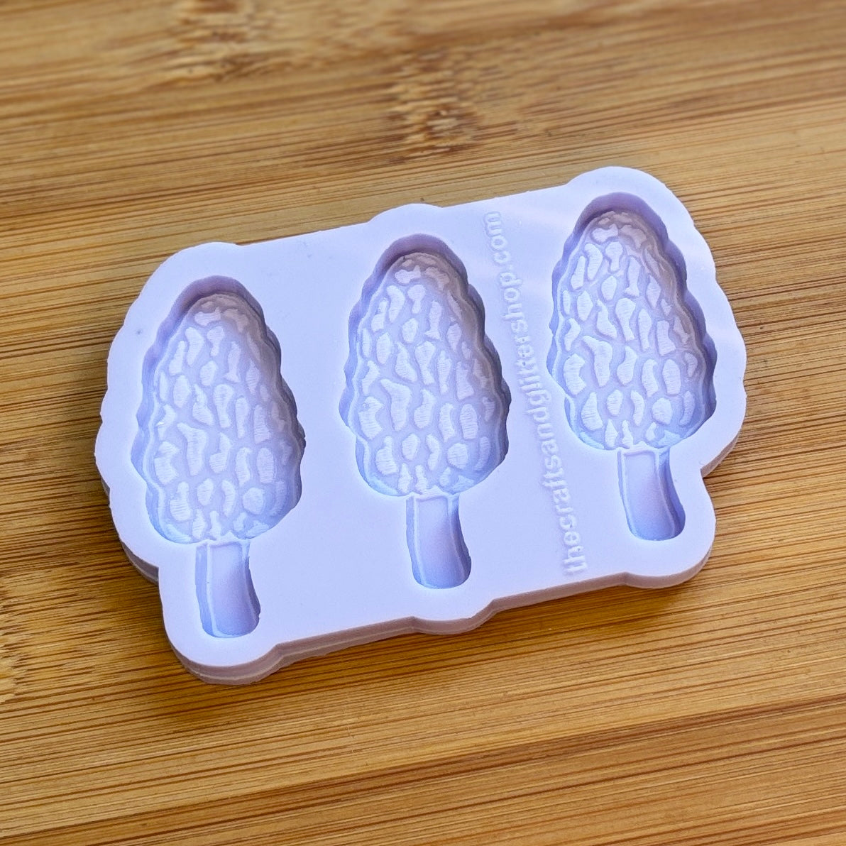Morel Mushroom Silicone Mold with 3 cavities, made with Food Safe Silicone suitable for both food and craft projects