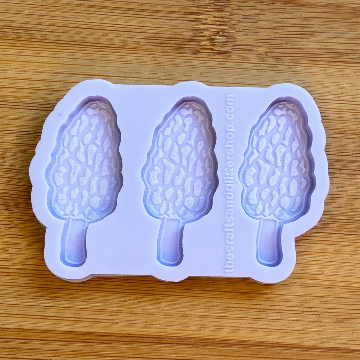 Morel Mushroom Silicone Mold with 3 cavities, made with Food Safe Silicone suitable for both food and craft projects
