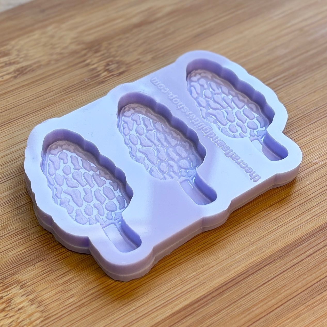 Morel Mushroom Silicone Mold with 3 cavities, made with Food Safe Silicone suitable for both food and craft projects