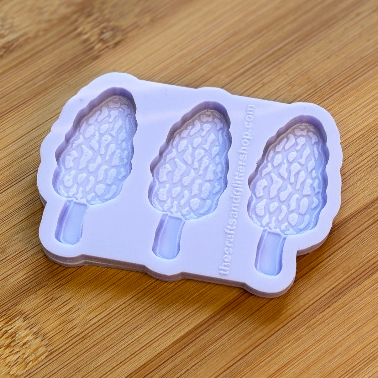 Morel Mushroom Silicone Mold with 3 cavities, made with Food Safe Silicone suitable for both food and craft projects