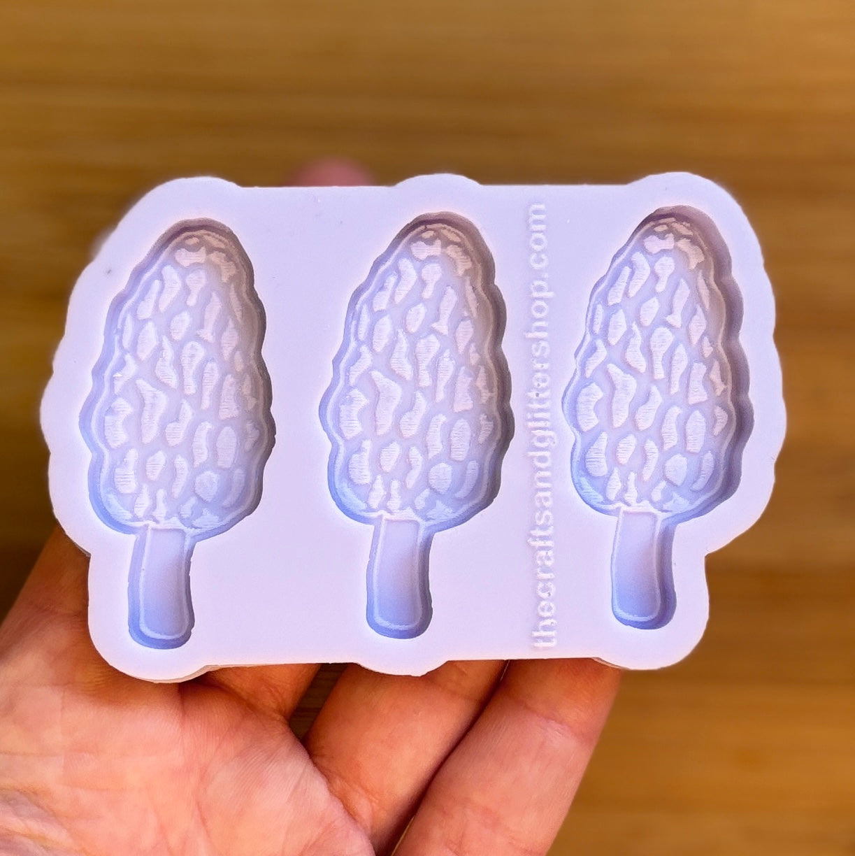 Morel Mushroom Silicone Mold with 3 cavities, made with Food Safe Silicone suitable for both food and craft projects