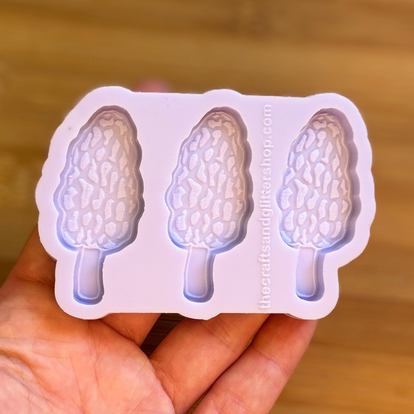 Morel Mushroom Silicone Mold with 3 cavities, made with Food Safe Silicone suitable for both food and craft projects