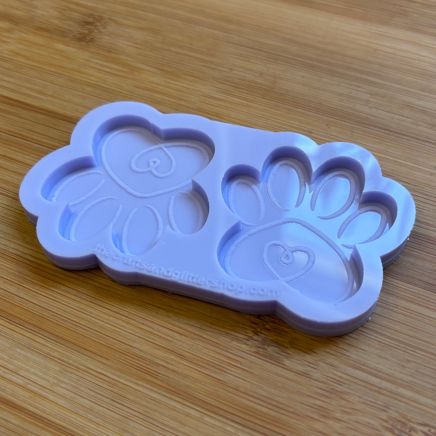 Paw Silicone Mold with 2 cavities, made with Food Safe Silicone suitable for both food and craft projects