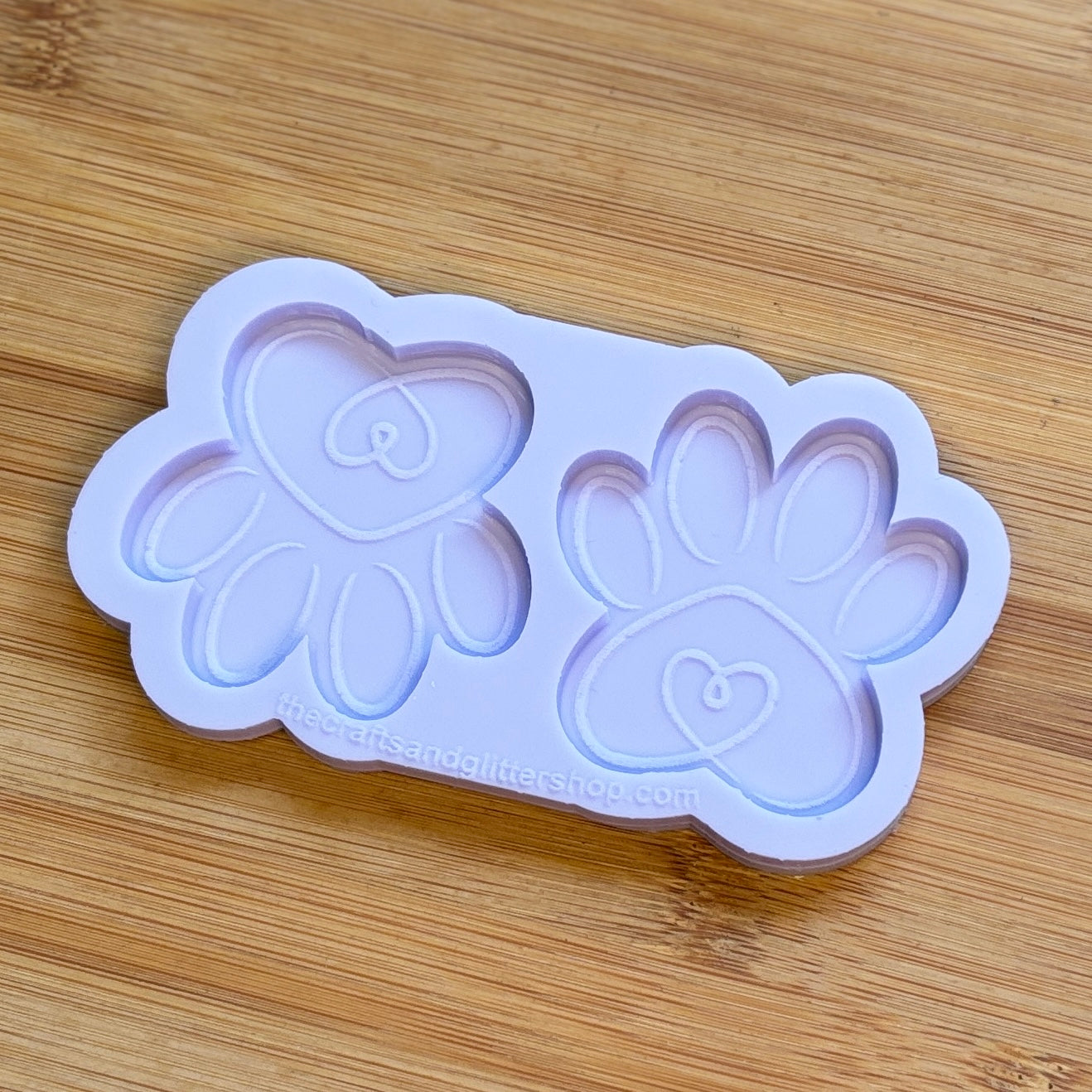 Paw Silicone Mold with 2 cavities, made with Food Safe Silicone suitable for both food and craft projects