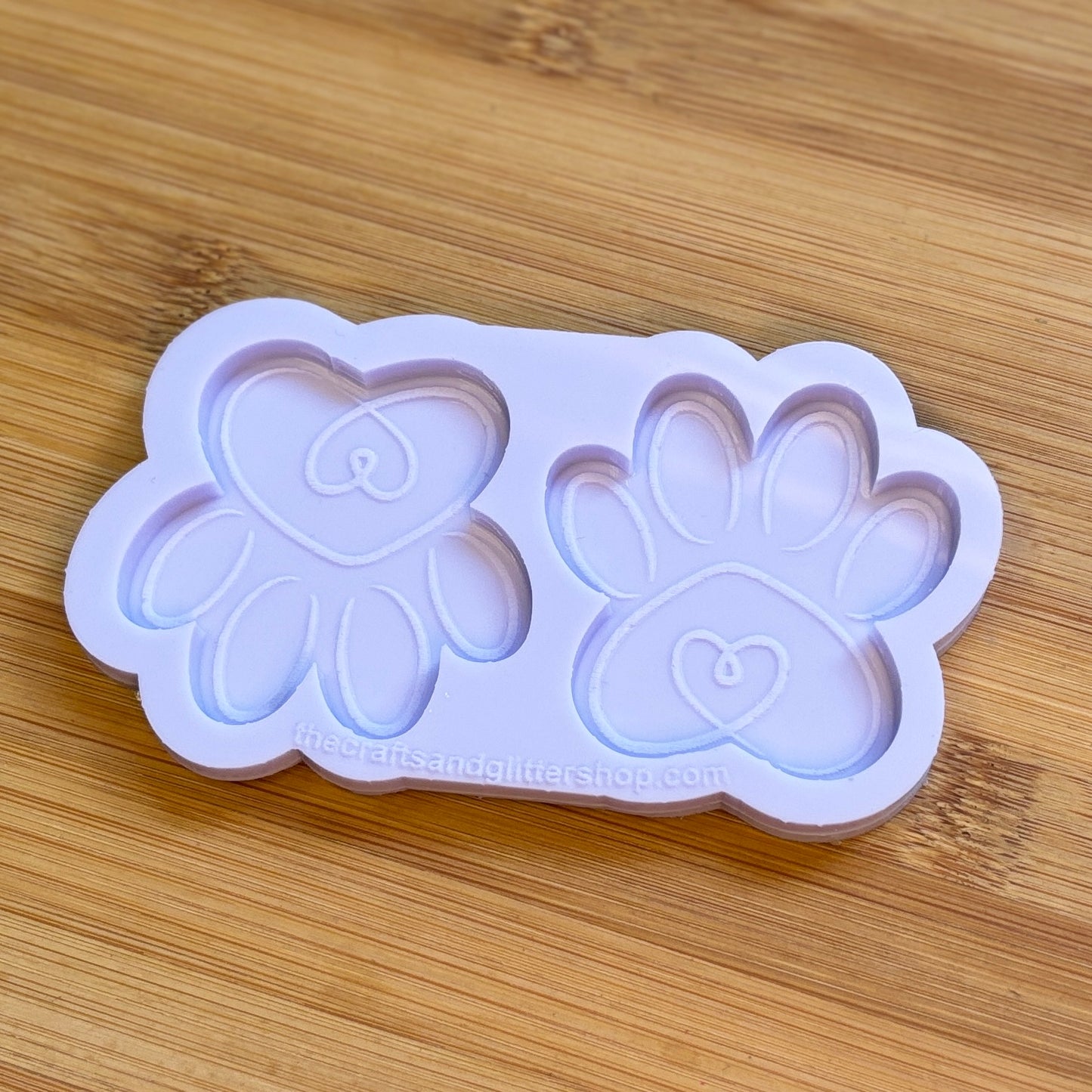 Paw Silicone Mold with 2 cavities, made with Food Safe Silicone suitable for both food and craft projects