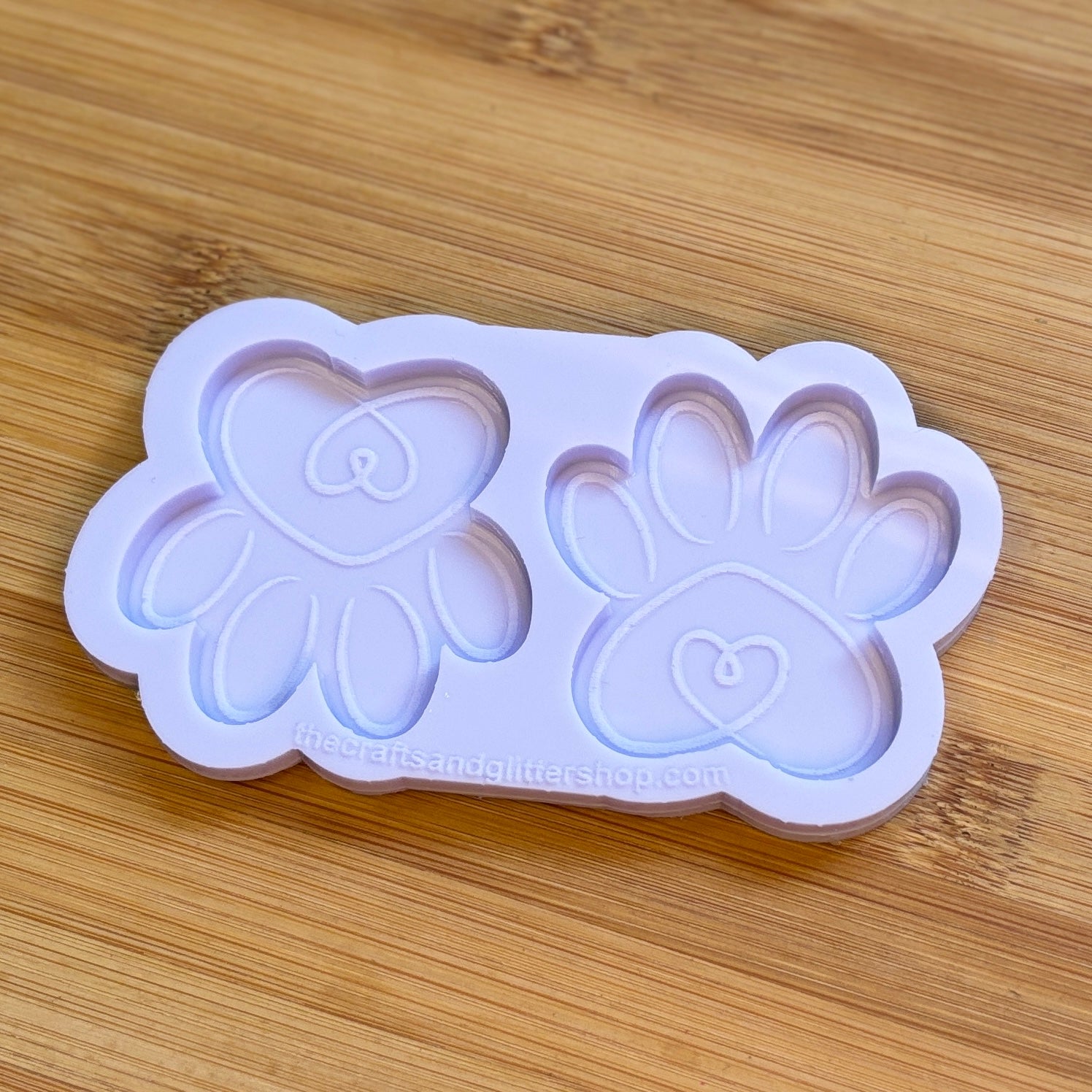 Paw Silicone Mold with 2 cavities, made with Food Safe Silicone suitable for both food and craft projects