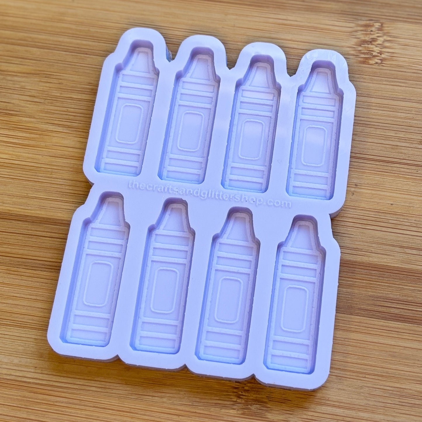 Crayon Silicone Mold with 8 cavities, made with Food Safe Silicone suitable for both food and craft projects