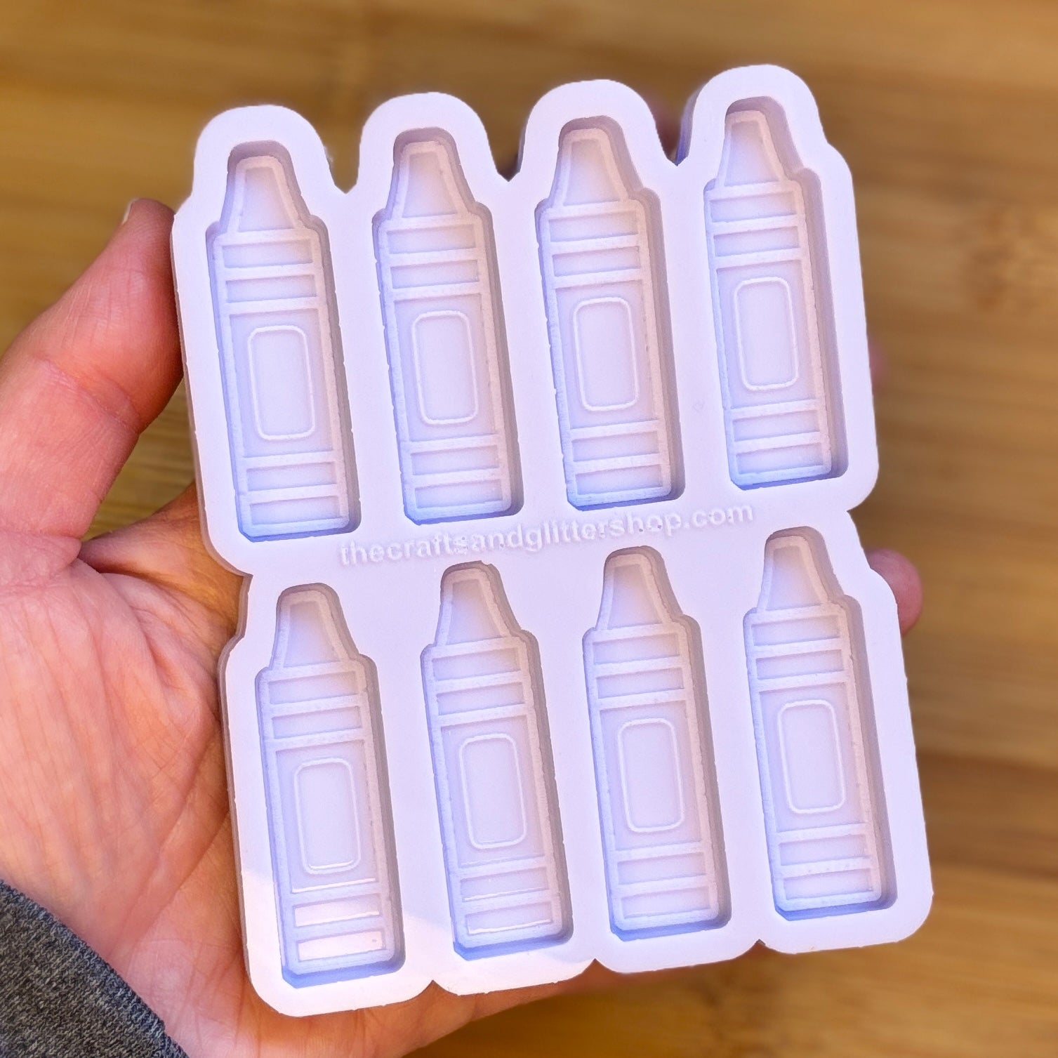 Crayon Silicone Mold with 8 cavities, made with Food Safe Silicone suitable for both food and craft projects