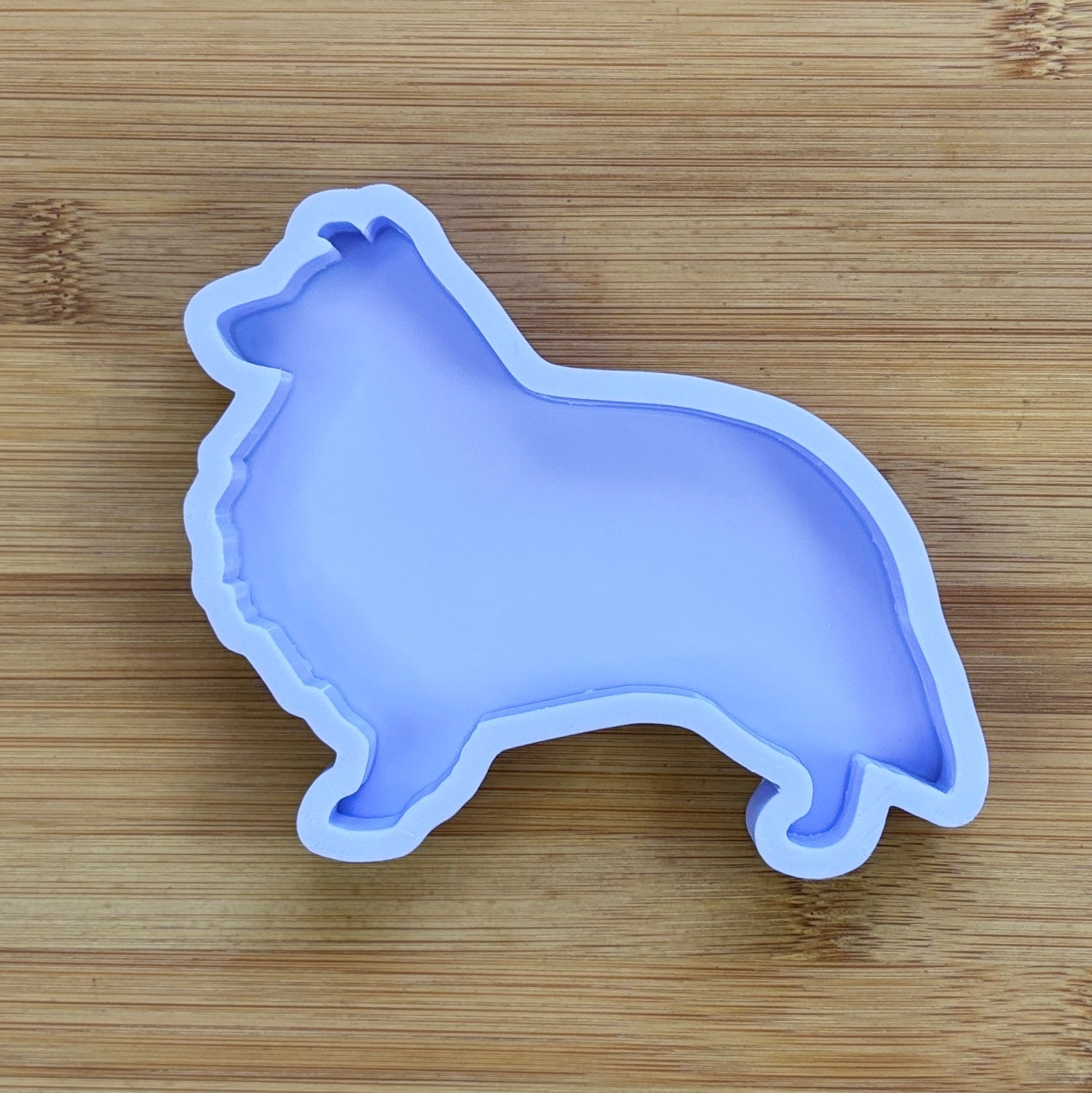 Shetland Sheepdog Silicone Mold with 1 cavity, made with Food Safe Silicone suitable for both food and craft projects