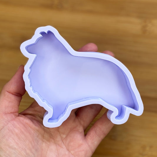 Shetland Sheepdog Silicone Mold with 1 cavity, made with Food Safe Silicone suitable for both food and craft projects