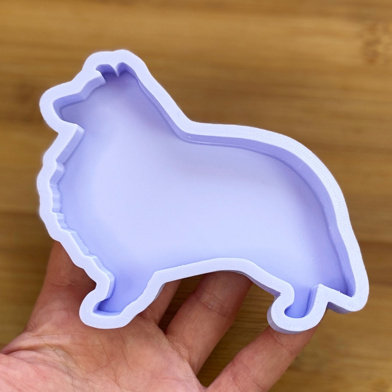Shetland Sheepdog Silicone Mold with 1 cavity, made with Food Safe Silicone suitable for both food and craft projects