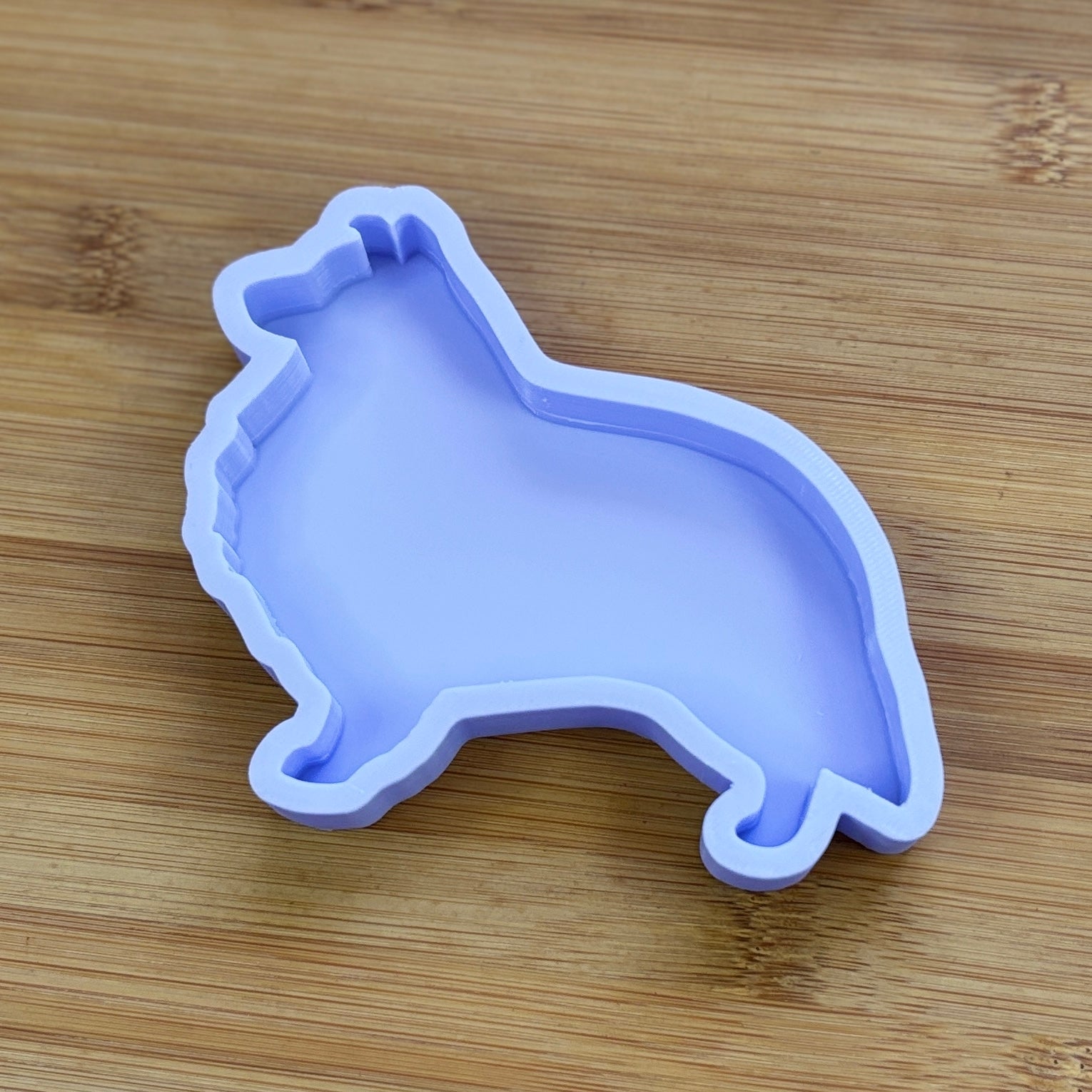 Shetland Sheepdog Silicone Mold with 1 cavity, made with Food Safe Silicone suitable for both food and craft projects