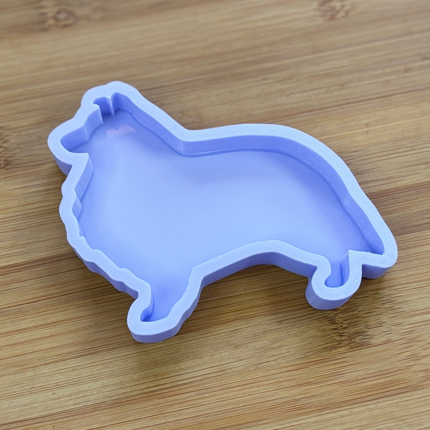 Shetland Sheepdog Silicone Mold with 1 cavity, made with Food Safe Silicone suitable for both food and craft projects