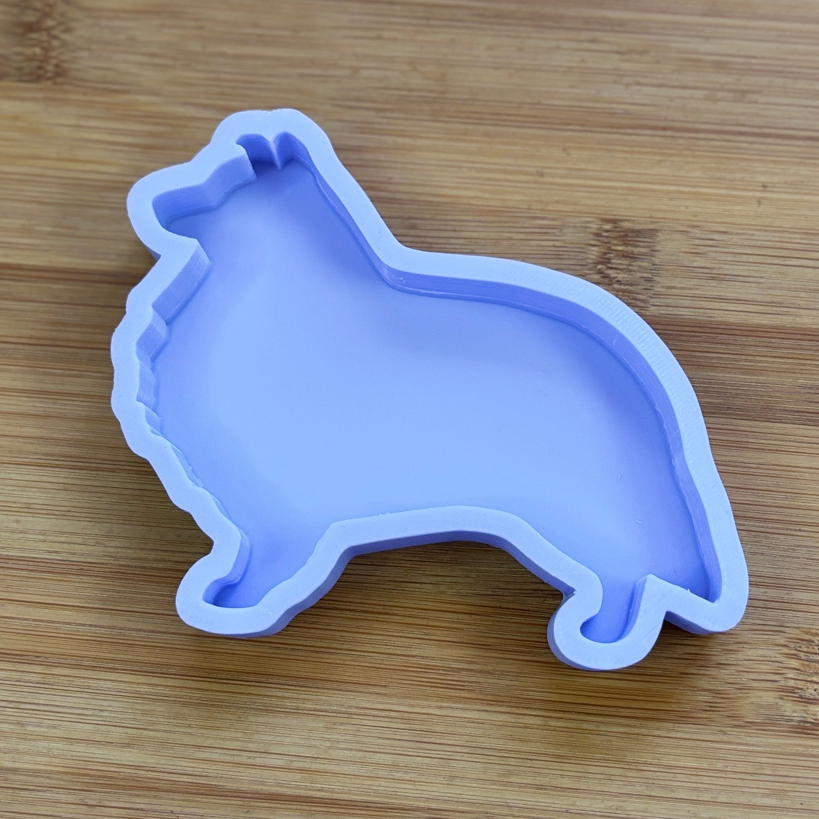 Shetland Sheepdog Silicone Mold with 1 cavity, made with Food Safe Silicone suitable for both food and craft projects