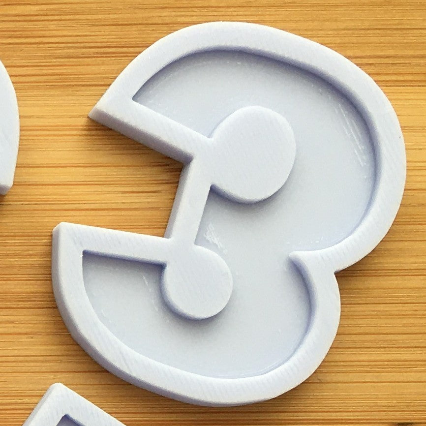 2" Numbers Silicone Mold