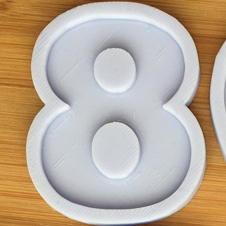 2" Numbers Silicone Mold