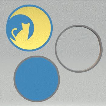 Crescent Moon & Cat Bath Bomb Mold STL File - for 3D printing - FILE ONLY - The Crafts and Glitter Shop