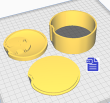 Load image into Gallery viewer, Cat on Crescent Moon Bath Bomb Mold STL File - for 3D printing - FILE ONLY
