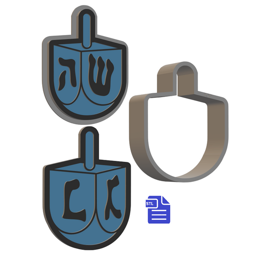 3pc Dreidel Bath Bomb Mold STL File - for 3D printing - FILE ONLY - The Crafts and Glitter Shop