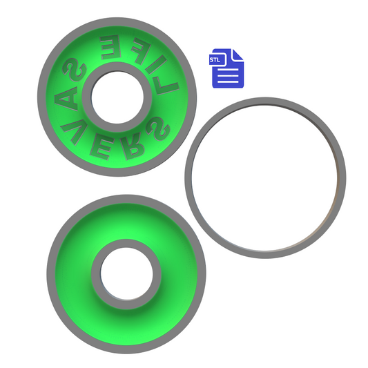Life Saver Bath Bomb Mold STL File - for 3D printing - FILE ONLY - The Crafts and Glitter Shop