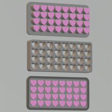 Load image into Gallery viewer, Hearts Embed Tray Bath Bomb Mold STL File - for 3D printing - FILE ONLY