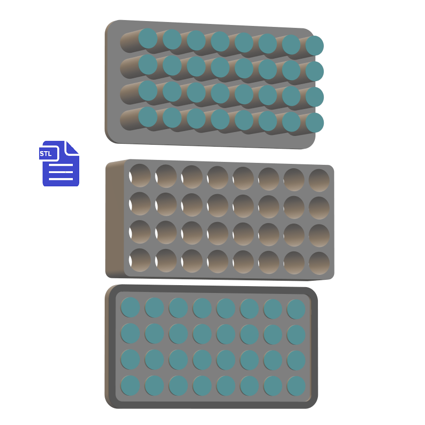 Circle Embed Tray Bath Bomb Mold STL File - for 3D printing - FILE ONLY - The Crafts and Glitter Shop