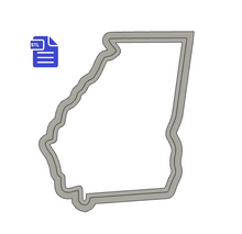 Load image into Gallery viewer, Georgia State Cookie Cutter STL File - for 3D printing - FILE ONLY - Digital Download